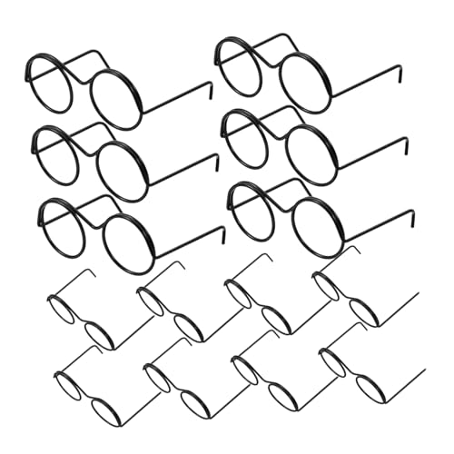 FELTECHELECTR Kleiner Puppenbrille 20 Stücke Lustige Miniatur Brillen für Puppen Kreatives Puppenhaus Zubehör Selbstgemacht Puppen Ankleidebrille Bezaubernde Brillen Requisiten für Spielzeug von FELTECHELECTR