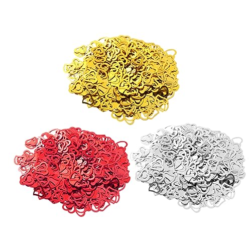 FELTECHELECTR Konfetti Für Hochzeiten Herzförmig 15 G/packung Liebespapier Tisch-requisite Golden Romantische Party-dekoration Sulies 600-700 Stück/packung von FELTECHELECTR