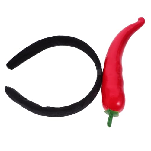 FELTECHELECTR Lustiges Chili haarband aus Weichem Schwamm und Kreativer Kopfschmuck für Party Cosplay und Komfortabel und Vielseitig Originelles Gemüse design Dekoratives Stirnband von FELTECHELECTR