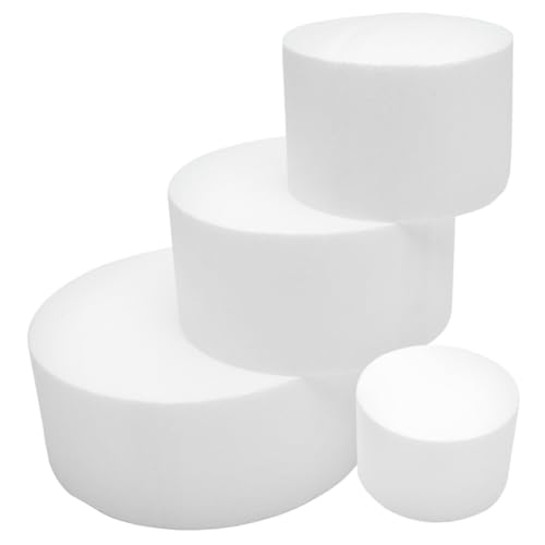 FELTECHELECTR 4 Stücke Gefälschte Tiered Kuchen Dummy Polystyrol Kuchen Schaum Modellierung Werkzeug von FELTECHELECTR