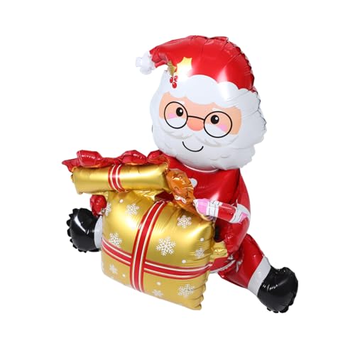 FELTECHELECTR Weihnachtsmann Ballon Dekorationsfolie „Frohe Weihnachten“ Für Erwachsene Selbstbeschneit Mit Party Cartoon Für Zahlenballons Exquisites Ballondekor Festliche Aufblasbare von FELTECHELECTR