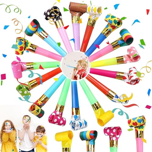 FENGCHUANG 30 Stück Trötren, Mehrfarbig Party Gebläse, Bunte Party Hörner, Krachmacher Musikalische Blowouts für Hochzeit Geburtstag Kinder Party Graduierung Neujahr Partys, Farbe Zufällig FENGCHUANG 30 Stück Trötren, Mehrfarbig Party Gebläse, Bunte Party Hörner, Krachmacher Musikalische Blowouts für Hochzeit Geburtstag Kinder Party Graduierung Neujahr Partys, Farbe Zufällig von FENGCHUANG
