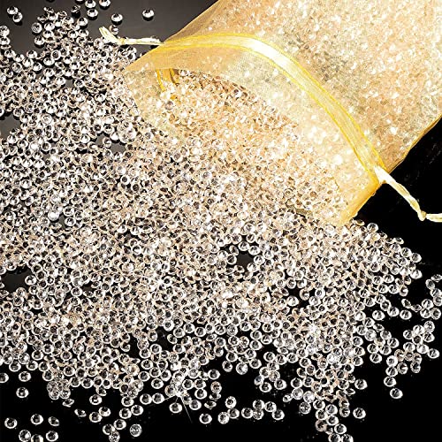 FENGCHUANG 4000 Stück Diamanten Deko Hellbraun, Glitzernde Kristallsteine für Kinder, Hochzeitsdekoration, Tischaufsätze, Vasenfüller (3 Größen) von FENGCHUANG