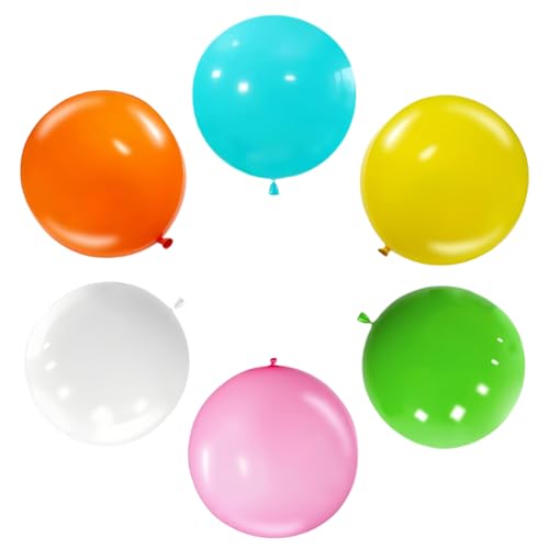 FENGCHUANG 6 Stück 36 Zoll Riesenballon Farbe, 90cm, Extra Grosse Luftballons Latex Riesige Ballon für Geburtstag, Hochzeit Partys Deko FENGCHUANG 6 Stück 36 Zoll Riesenballon Farbe, 90cm, Extra Grosse Luftballons Latex Riesige Ballon für Geburtstag, Hochzeit Partys Deko von FENGCHUANG