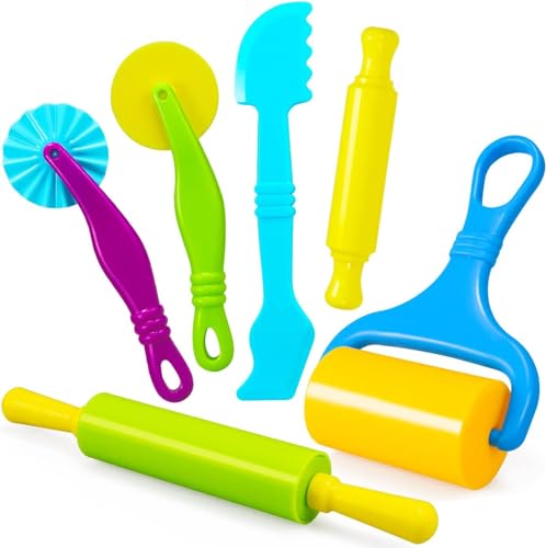 FENGCHUANG Knete Zubehör, 6-teilig Knetwerkzeug Zubehör Kinder, Play Werkzeug Knetset Set Knet, Knete Ausstechformen Modellierwerkzeug Knet Werkzeug, Küchenspielzeug Lernspielzeug Kneteset FENGCHUANG Knete Zubehör, 6-teilig Knetwerkzeug Zubehör Kinder, Play Werkzeug Knetset Set Knet, Knete Ausstechformen Modellierwerkzeug Knet Werkzeug, Küchenspielzeug Lernspielzeug Kneteset von FENGCHUANG