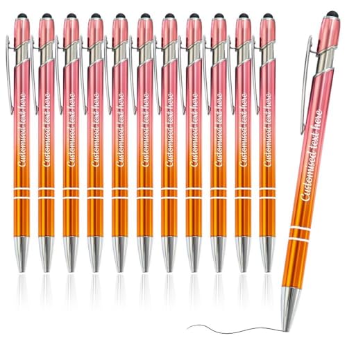FENGHUO Individueller Kugelschreiber,Personalisierter Text Kugelschreiber,Stift mit schwarzer Tinte, Multifunktionsstift mit Stylus,Bürobedarf,Einziehbares Metallgehäuse mit Farbverlauf FENGHUO Individueller Kugelschreiber,Personalisierter Text Kugelschreiber,Stift mit schwarzer Tinte, Multifunktionsstift mit Stylus,Bürobedarf,Einziehbares Metallgehäuse mit Farbverlauf von FENGHUO