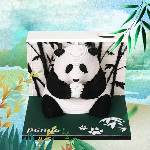 FENGQ 3D-Notizblock, 3D-Notizblock-2025 Memo-Pad Schreibtisch Stifthalter, 2025 Tischkalender-Notizblock, 3D-Kunstkalender, kreatives Papierskulptur-Bastel-DIY-Geschenk (Kalender 2025) von FENGQ