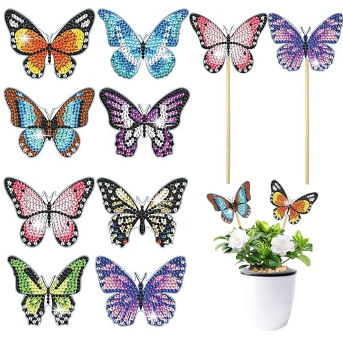 FENGQQKJ 8 Stücke Schmetterling Diamond Painting Kits Schmetterling Stakes Diamant Kunst Kits Diamond Kunst Painting Gartendeko Diamant Painting Ornaments Zubehör für Gartendekoration FENGQQKJ 8 Stücke Schmetterling Diamond Painting Kits Schmetterling Stakes Diamant Kunst Kits Diamond Kunst Painting Gartendeko Diamant Painting Ornaments Zubehör für Gartendekoration von FENGQQKJ