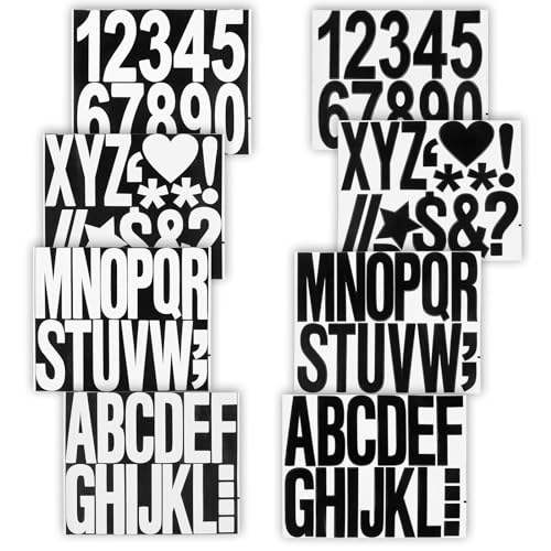 Großbuchstaben-Aufkleber und Zahlen-Aufkleber, 10,2 cm, Vinyl, selbstklebend, groß, 10 cm, Vinyl-Aufkleber, Buchstaben, weiße Buchstaben, schwarze Buchstaben, Aufkleber für DIY, Handwerk, Scrapbook, 8 Großbuchstaben-Aufkleber und Zahlen-Aufkleber, 10,2 cm, Vinyl, selbstklebend, groß, 10 cm, Vinyl-Aufkleber, Buchstaben, weiße Buchstaben, schwarze Buchstaben, Aufkleber für DIY, Handwerk, Scrapbook, 8 von FENGQQKJ