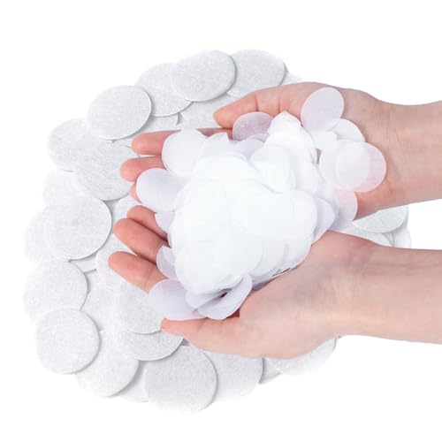 9000 Stück weißes elfenbeinfarbenes rundes Hochzeitskonfetti, biologisch abbaubar, 2,5 cm, Hochzeitskonfetti für Babyparty, Luftballons, Hochzeiten, Geburtstagsdekoration, Jubiläum (2,5 cm) von FENGRUI