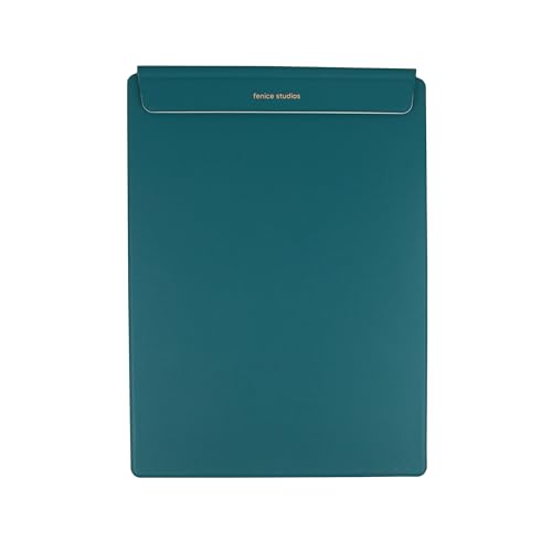 FENICE Magnetisches Klemmbrett, A4, schlankes und helles PU-Leder (Dunkelgrün, A4) von Fenice