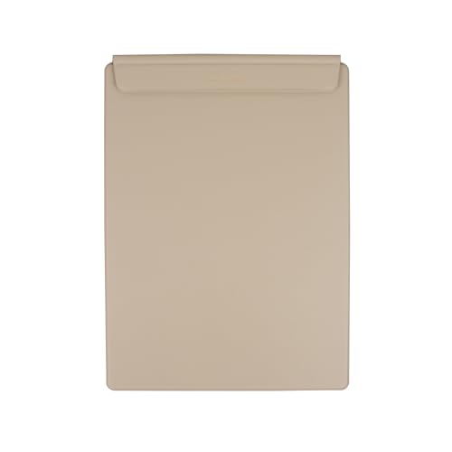 FENICE Magnetisches Klemmbrett, A4, schlankes und leichtes PU-Leder (Beige, A4) von FENICE