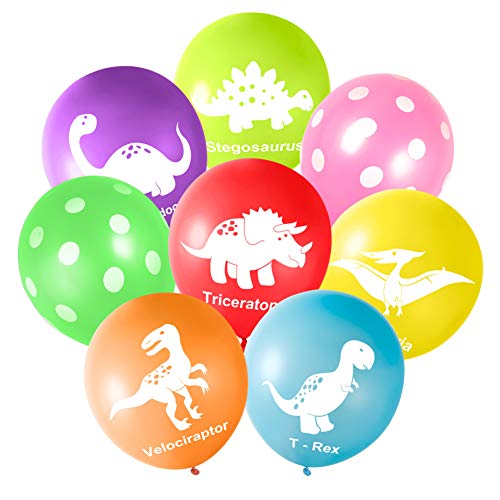 FEPITO 16 Stück 12" Dino Luftballon Dinosaurier Latex Ballons für Kindergeburtstag Dekoration und Dinosaurier Party Dekorationen von FEPITO