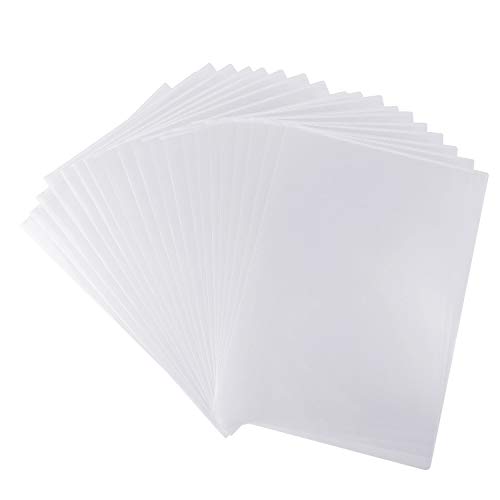 FEPITO 40 Pcs A4 Schnellhefter Mappen Transparent A4 Cut Flush Feilenmappen von FEPITO