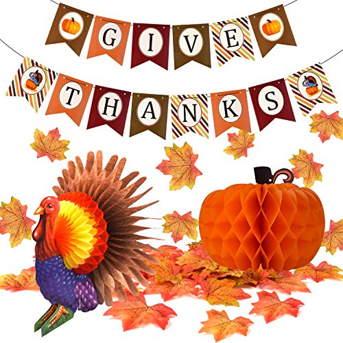 FEPITO Geben Dank Banner mit Papier Bunte Türkei Kürbis Künstliche Ahornblätter Dekoration Kit Insgesamt 203 STÜCKE für Herbst Herbst Party Thanksgiving Day Party Supplies Dekorationen FEPITO Geben Dank Banner mit Papier Bunte Türkei Kürbis Künstliche Ahornblätter Dekoration Kit Insgesamt 203 STÜCKE für Herbst Herbst Party Thanksgiving Day Party Supplies Dekorationen von FEPITO