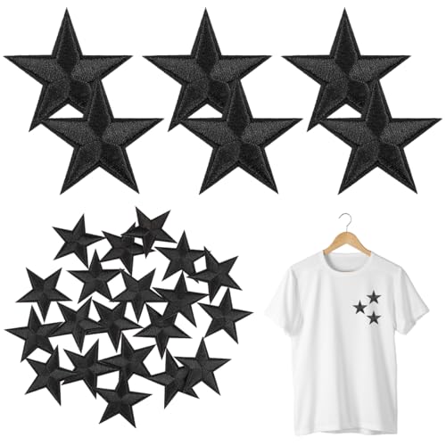 FERCAISH 20 Stück Stern-Aufnäher zum Aufbügeln, Sterne Reparatur-Applikationen, Star Dekorative Aufbügeln, Schwarz Stern Bestickte Aufnäher für Rucksäcke Jeans Mäntel Hüte FERCAISH 20 Stück Stern-Aufnäher zum Aufbügeln, Sterne Reparatur-Applikationen, Star Dekorative Aufbügeln, Schwarz Stern Bestickte Aufnäher für Rucksäcke Jeans Mäntel Hüte von FERCAISH