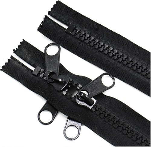 Robuster Zwei-Wege-Reißverschluss aus Kunstharz, 3 Meter lang, schwarz-weiße Doppelschieber-Reißverschlüsse for DIY-Näharbeiten, Zelte, Taschen, Kissenbezüge, Outdoor-Zubehör (300 cm Länge, schwarz un Robuster Zwei-Wege-Reißverschluss aus Kunstharz, 3 Meter lang, schwarz-weiße Doppelschieber-Reißverschlüsse for DIY-Näharbeiten, Zelte, Taschen, Kissenbezüge, Outdoor-Zubehör (300 cm Länge, schwarz un von FESINSO