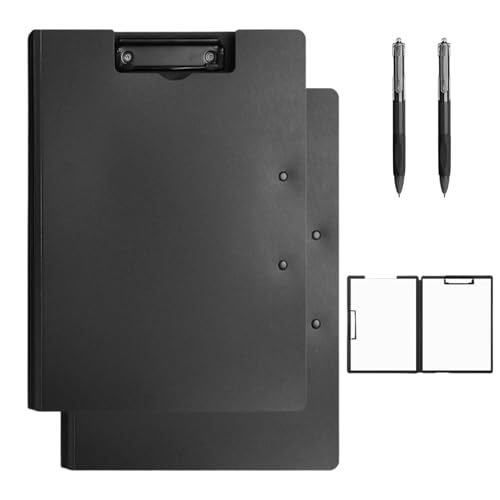 2 Stück Klemmbrett A4 A3, Klemmbrett mit Deckel, Klemmbretter mit 2 Klemmen, Klemmmappe mit 2 Stück 0.5mm Stift, Klemmbrettmappe für Studenten, Lehrer, Büroangestellte 2 Stück Klemmbrett A4 A3, Klemmbrett mit Deckel, Klemmbretter mit 2 Klemmen, Klemmmappe mit 2 Stück 0.5mm Stift, Klemmbrettmappe für Studenten, Lehrer, Büroangestellte von FESSOSKO