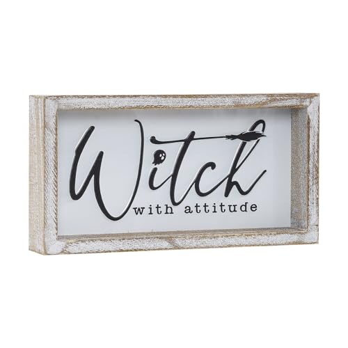 FESTWIND Geprägtes Hexenschild, Bauernhaus-Halloween-Dekorationen für den Innenbereich, Vintage-Halloween-Dekoration, lustige, gruselige Halloween-Mittelstücke für Tischkabine, Schreibtisch, Kaminsims FESTWIND Geprägtes Hexenschild, Bauernhaus-Halloween-Dekorationen für den Innenbereich, Vintage-Halloween-Dekoration, lustige, gruselige Halloween-Mittelstücke für Tischkabine, Schreibtisch, Kaminsims von FESTWIND