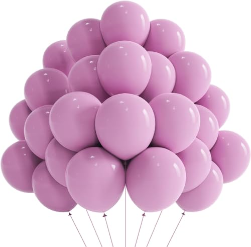 Pastell-Ballon, 30 cm, Latex, 12 Zoll (30,5 cm), natürliche Qualität, aufblasbarer Luftballon oder Helium, Luftballon, Dekoration für Geburtstag, Taufe, Party, Fuchsia, 50 Stück von FESTYJOY
