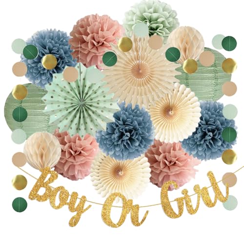 Baby Gender Reveal Party Dekorationen Junge oder Mädchen Banner Salbeigrün Dusty Pink Blau Babyparty Dekorationen Salbei Dusty Pink Blau Papier Pom Poms Fans für Mädchen Jungen Dusche Party Dekor Baby Gender Reveal Party Dekorationen Junge oder Mädchen Banner Salbeigrün Dusty Pink Blau Babyparty Dekorationen Salbei Dusty Pink Blau Papier Pom Poms Fans für Mädchen Jungen Dusche Party Dekor von FETETIJD