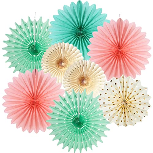 Mint Creme Rosa Papier Deko Fächerdekoration Hochzeiten Babypartys Brautpartys Minze Prinzessin Geburtstag Party Dekoration 8er Set Mint Creme Rosa Papier Deko Fächerdekoration Hochzeiten Babypartys Brautpartys Minze Prinzessin Geburtstag Party Dekoration 8er Set von FETETIJD