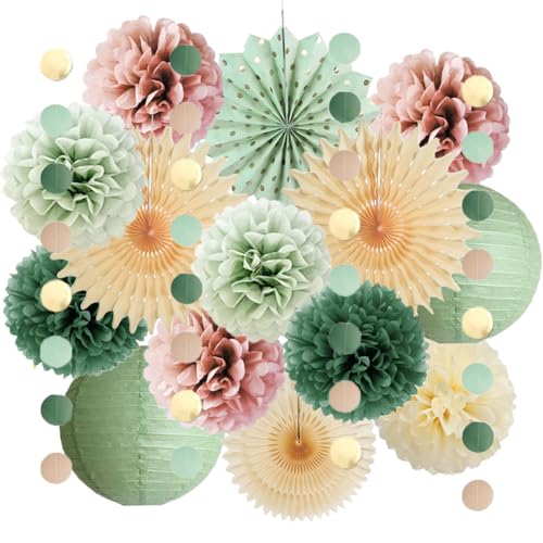 Party Deko Rosa Grün Pompons Deko Salbeigrün Rosa Olivgrün Beige Papierlaternen Salbei Sage Green Party Deko für Brautparty Babyparty Geburtstagsdeko Grün Rosa Rustikale Hochzeit Salbeigrün Party Deko Rosa Grün Pompons Deko Salbeigrün Rosa Olivgrün Beige Papierlaternen Salbei Sage Green Party Deko für Brautparty Babyparty Geburtstagsdeko Grün Rosa Rustikale Hochzeit Salbeigrün von FETETIJD