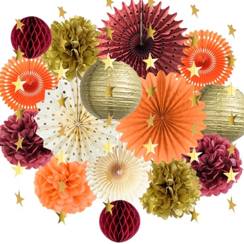 Rot Orange Gold Party Deko Seidenpapier Pompons Papierfächer Deko Herbst Deko Burgund Gold Papierlaternen Stern Papier Girlande Herbst Geburtstag Babyparty Brautdusche Abschlussfeier Dekorationen Rot Orange Gold Party Deko Seidenpapier Pompons Papierfächer Deko Herbst Deko Burgund Gold Papierlaternen Stern Papier Girlande Herbst Geburtstag Babyparty Brautdusche Abschlussfeier Dekorationen von FETETIJD