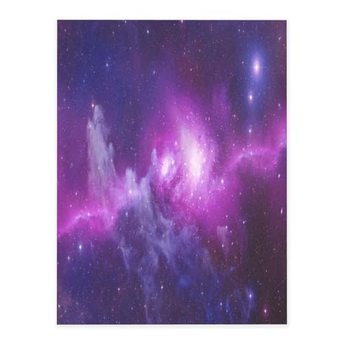 Dekor-Klebefolie aus Vinyl für glatte Oberflächen, violett-blaue Galaxie-Kristallaufkleber, transparente wasserdichte Aufkleber für Heimdekoration, Abzieh-Stick-Tapete für Schränke, Arbeitsplatten von FEYUNYAN