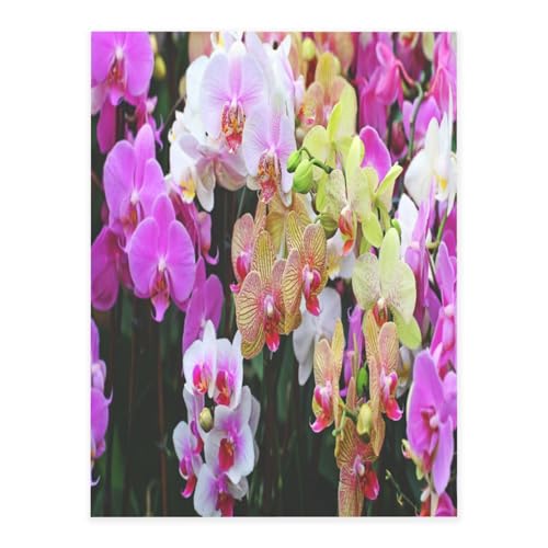 Dekorative selbstklebende Vinylbögen für glatte Oberflächen, Orchideen-Kristallaufkleber, transparente wasserdichte Aufkleber für Heimdekoration, Peel Stick Tapete für Schränke, Arbeitsplatten von FEYUNYAN