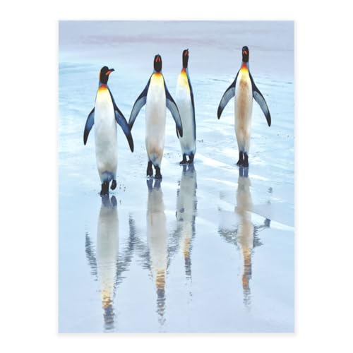 Dekorative selbstklebende Vinylbögen für glatte Oberflächen, Pinguin-Kristallaufkleber, transparente wasserdichte Aufkleber für Heimdekoration, Peel Stick Tapete für Schränke, Arbeitsplatten, Schränke von FEYUNYAN
