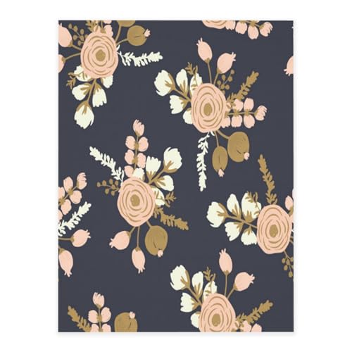 Dekorative selbstklebende Vinylbögen für glatte Oberflächen, Rosen-Blumen-Blumen-gezeichneter Kristallaufkleber, wasserdichte Aufkleber für Heimdekoration, Abzieh-Stick-Tapete für Schränke von FEYUNYAN