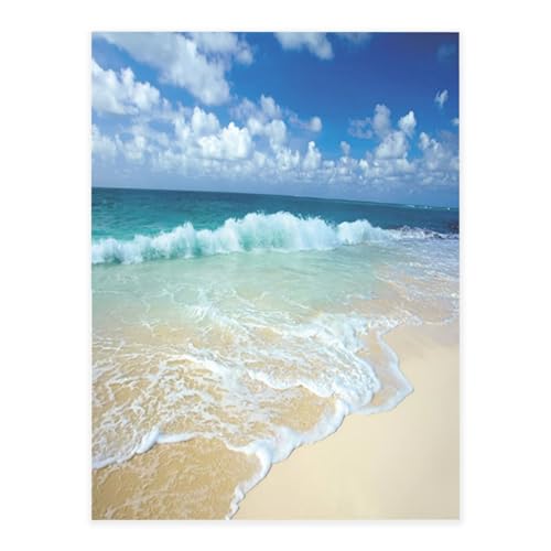 Dekorative selbstklebende Vinylbögen für glatte Oberflächen, Strand-Kristallaufkleber, transparente wasserdichte Aufkleber für Heimdekoration, Peel Stick Tapete für Schränke, Arbeitsplatten, Schränke von FEYUNYAN