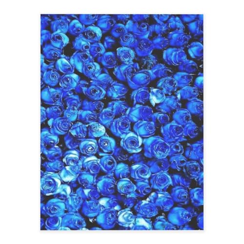 Dekorative selbstklebende Vinylbögen für glatte Oberflächen, blaue Rosen-Kristallaufkleber, transparente wasserdichte Aufkleber für Heimdekoration, Abzieh-Stick-Tapete für Schränke, Arbeitsplatten von FEYUNYAN