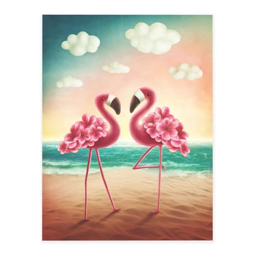 Dekorative selbstklebende Vinylbögen für glatte Oberflächen, zwei Flamingo-Kristallaufkleber, transparente wasserdichte Aufkleber für Heimdekoration, Peel Stick Tapete für Schränke, Arbeitsplatten von FEYUNYAN