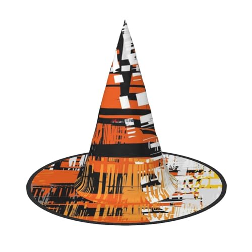 FEYUNYAN Halloween-Hexenhut, verstellbar, biegbar, Hexenkostüm, Zubehör für Damen und Erwachsene, Party, spitze Zauberermütze, lebendige Farbpalette, Halloween-Hut, 1 Stück von FEYUNYAN