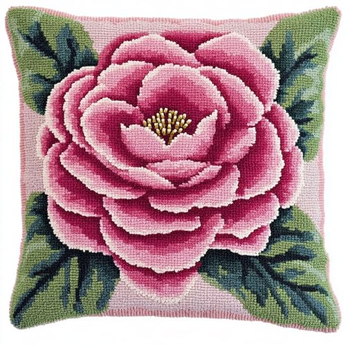 FFDONGTEGO Kissen Sticken Set Kreuzstich Pfingstrose Kreuzstich Set für Anfänger 11ct DIY Dekokissen Mit Stickgarn Sofakissen Mit Reißverschluss für Sofa Schlafzimmer 45X45cm FFDONGTEGO Kissen Sticken Set Kreuzstich Pfingstrose Kreuzstich Set für Anfänger 11ct DIY Dekokissen Mit Stickgarn Sofakissen Mit Reißverschluss für Sofa Schlafzimmer 45X45cm von FFDONGTEGO
