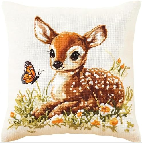 FFDONGTEGO Knüpfkissen Set Reh Knüpfkissen Set mit Vordruck 43X43cm DIY Kissenbezug Zierkissen 3D Dekokissen Sofakissen für Sofa Schlafzimmer Zuhause Dekor FFDONGTEGO Knüpfkissen Set Reh Knüpfkissen Set mit Vordruck 43X43cm DIY Kissenbezug Zierkissen 3D Dekokissen Sofakissen für Sofa Schlafzimmer Zuhause Dekor von FFDONGTEGO
