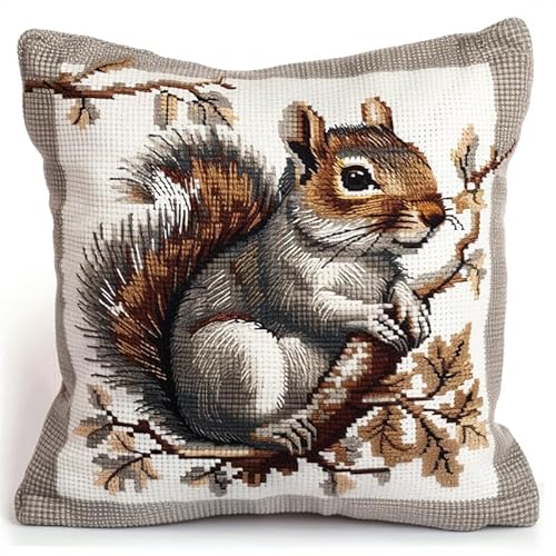 FFDONGTEGO Knüpfkissen Zum Selber Knüpfen Eichhörnchen Knüpfkissen Set mit Vordruck 43X43cm DIY Stickset Handarbeiten Kissenbezug Couchkissen Dekokissen für Sofa Schlafzimmer Zuhause FFDONGTEGO Knüpfkissen Zum Selber Knüpfen Eichhörnchen Knüpfkissen Set mit Vordruck 43X43cm DIY Stickset Handarbeiten Kissenbezug Couchkissen Dekokissen für Sofa Schlafzimmer Zuhause von FFDONGTEGO