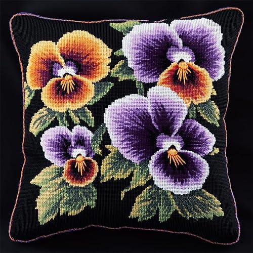 FFDONGTEGO Kreuzstich Kissen Set Vorgedruckt Blume Kreuzstich Set Erwachsene Anfänger 11ct DIY Dekokissen Mit Stickgarn Sofakissen Mit Reißverschluss für Sofa Schlafzimmer 45X45cm FFDONGTEGO Kreuzstich Kissen Set Vorgedruckt Blume Kreuzstich Set Erwachsene Anfänger 11ct DIY Dekokissen Mit Stickgarn Sofakissen Mit Reißverschluss für Sofa Schlafzimmer 45X45cm von FFDONGTEGO