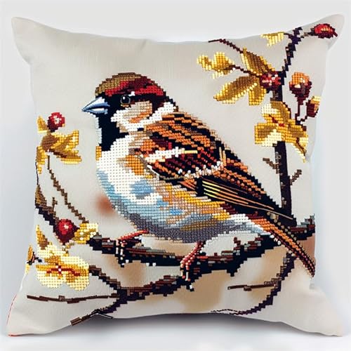 FFDONGTEGO Kreuzstichkissen Set Vorgedruckt Vogel Kreuzstich Set Erwachsene Vorgedruckt 11ct DIY Dekokissen Mit Stickgarn Sofakissen Mit Reißverschluss für Sofa Schlafzimmer 45X45cm FFDONGTEGO Kreuzstichkissen Set Vorgedruckt Vogel Kreuzstich Set Erwachsene Vorgedruckt 11ct DIY Dekokissen Mit Stickgarn Sofakissen Mit Reißverschluss für Sofa Schlafzimmer 45X45cm von FFDONGTEGO