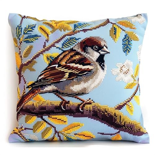 FFDONGTEGO Kreuzstichkissen Set Vorgedruckt Vogel Kreuzstich Set Erwachsene Vorgedruckt 11ct DIY Dekokissen Mit Stickgarn Sofakissen Mit Reißverschluss für Sofa Schlafzimmer 45X45cm FFDONGTEGO Kreuzstichkissen Set Vorgedruckt Vogel Kreuzstich Set Erwachsene Vorgedruckt 11ct DIY Dekokissen Mit Stickgarn Sofakissen Mit Reißverschluss für Sofa Schlafzimmer 45X45cm von FFDONGTEGO