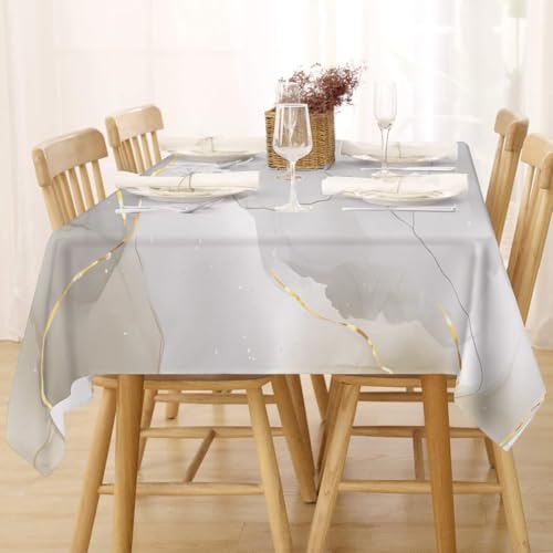 Tischdecke Abwaschbar Fleckschutz Tischdecke 140x300 cm Rechteckig Pflegeleicht Tischwäsche Wasserdicht Lotuseffekt Tischdecke Grau Gold Tischdecke Marmor Tischtuch für Küche, Esstisch, Couchtisch Tischdecke Abwaschbar Fleckschutz Tischdecke 140x300 cm Rechteckig Pflegeleicht Tischwäsche Wasserdicht Lotuseffekt Tischdecke Grau Gold Tischdecke Marmor Tischtuch für Küche, Esstisch, Couchtisch von FFFASFY