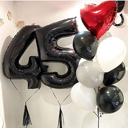 Ballons rosa 40-Zoll-schwarze Ballon-Geburtstags-Party-Dekoration Geburtstag alphanumerischer Aluminiumfolie-Ballon Happy birthday ballon(12) von FFICUMON