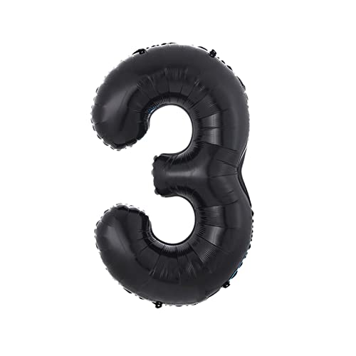 Ballons rosa 40-Zoll-schwarze Ballon-Geburtstags-Party-Dekoration Geburtstag alphanumerischer Aluminiumfolie-Ballon Happy birthday ballon(1pc 3) von FFICUMON
