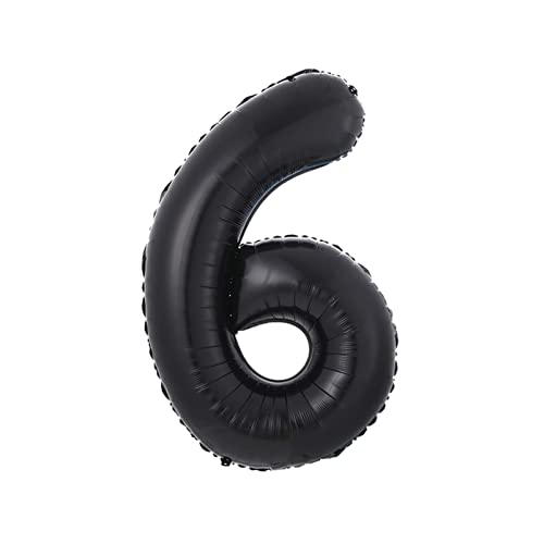Ballons rosa 40-Zoll-schwarze Ballon-Geburtstags-Party-Dekoration Geburtstag alphanumerischer Aluminiumfolie-Ballon Happy birthday ballon(1pc 6) von FFICUMON