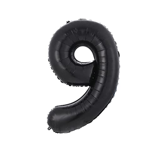 Ballons rosa 40-Zoll-schwarze Ballon-Geburtstags-Party-Dekoration Geburtstag alphanumerischer Aluminiumfolie-Ballon Happy birthday ballon(1pc 9) von FFICUMON