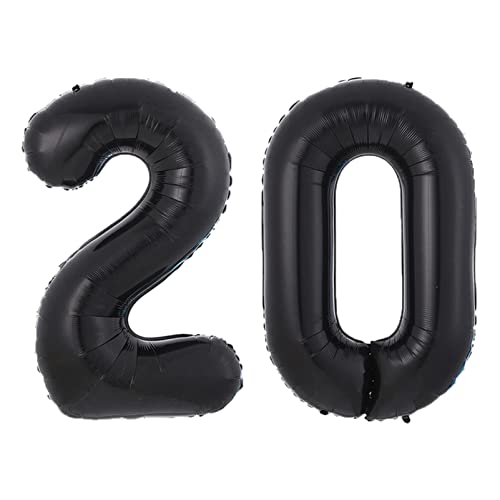 Ballons rosa 40-Zoll-schwarze Ballon-Geburtstags-Party-Dekoration Geburtstag alphanumerischer Aluminiumfolie-Ballon Happy birthday ballon(20) von FFICUMON
