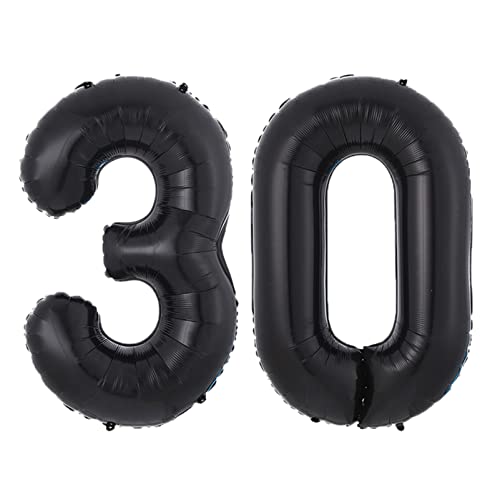 Ballons rosa 40-Zoll-schwarze Ballon-Geburtstags-Party-Dekoration Geburtstag alphanumerischer Aluminiumfolie-Ballon Happy birthday ballon(30) von FFICUMON