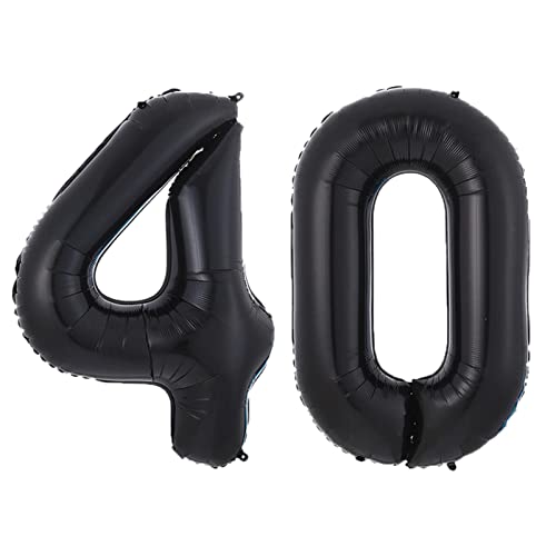 Ballons rosa 40-Zoll-schwarze Ballon-Geburtstags-Party-Dekoration Geburtstag alphanumerischer Aluminiumfolie-Ballon Happy birthday ballon(40) von FFICUMON